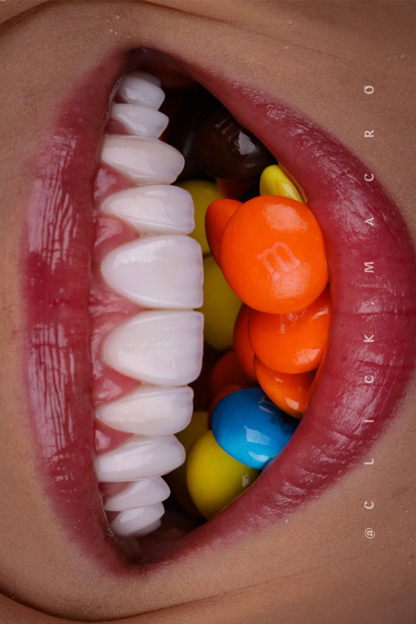 Fotografia criativa com doces coloridos